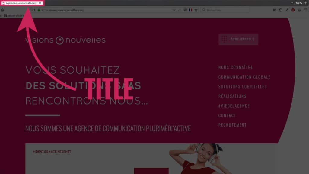 Trouver la balise title d'un site web